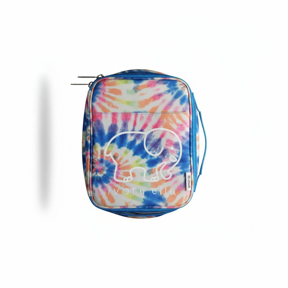 Fit & Fresh Ivory Ella Ryane Insulated Tie Dye Lunch Box Kids Elephant Lunchbag